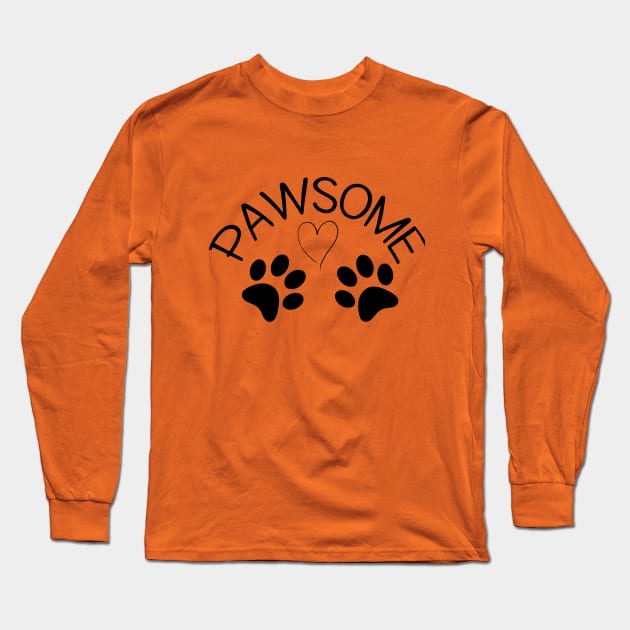 COOL PAWSOME PAW PRINT DESIGN DOG CAT PET LOVERS Long Sleeve T-Shirt by CreativeLimes